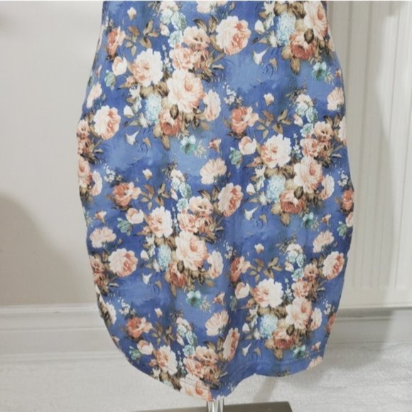 🦋 2 for $20 - Vintage Puff Sleeve Side Sleeve Floral Dress- S - Picture 9 of 12